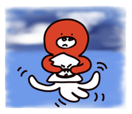 squid octopus sea story sticker #11533559