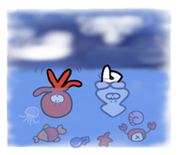 squid octopus sea story sticker #11533566