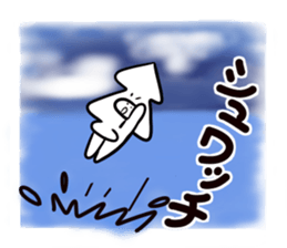 squid octopus sea story sticker #11533568