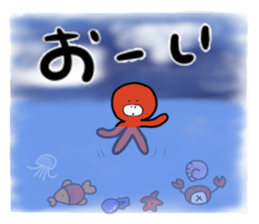 squid octopus sea story sticker #11533572