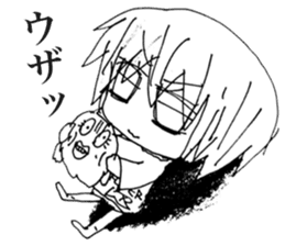 Depressive Girl 2 sticker #11534098