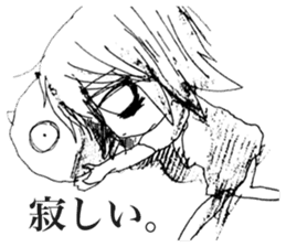 Depressive Girl 2 sticker #11534130
