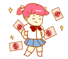 Pink Girl Daily sticker #11534662