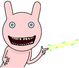 Scary rabbit2 sticker #11535468