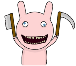 Scary rabbit2 sticker #11535469