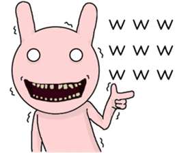 Scary rabbit2 sticker #11535486