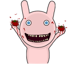 Scary rabbit2 sticker #11535488