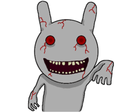 Scary rabbit2 sticker #11535493