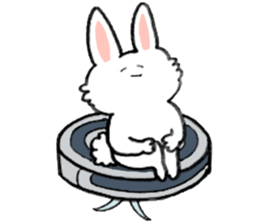 Rabbit slow living. sticker #11538260