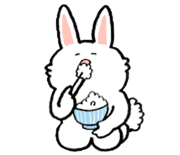 Rabbit slow living. sticker #11538261