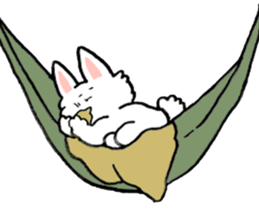 Rabbit slow living. sticker #11538267