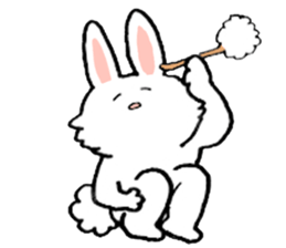 Rabbit slow living. sticker #11538287