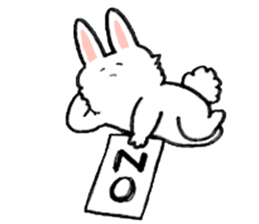Rabbit slow living. sticker #11538295
