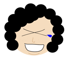 Test feelings with girl sticker #11538543