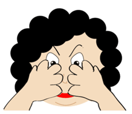 Test feelings with girl sticker #11538559