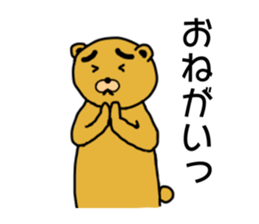 Eyebrow brown Bear sticker #11540793