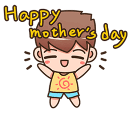 Cute boy_Happy mother's day sticker #11541896