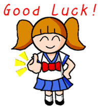 Good Luck! High school Girl! sticker #11542032