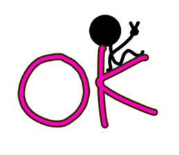 Large letters and Stick sticker #11542431