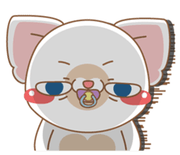 dog and cat are crazy sticker #11543240
