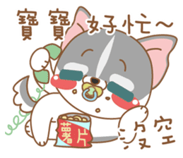 dog and cat are crazy sticker #11543255