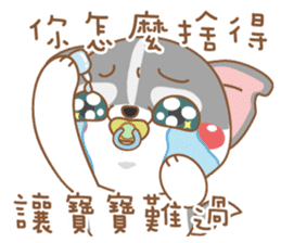 dog and cat are crazy sticker #11543275