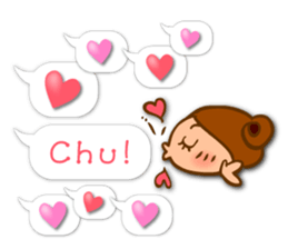 Cute and convenient,Women's dialogue box sticker #11543642