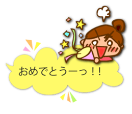 Cute and convenient,Women's dialogue box sticker #11543644