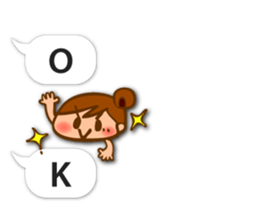 Cute and convenient,Women's dialogue box sticker #11543645