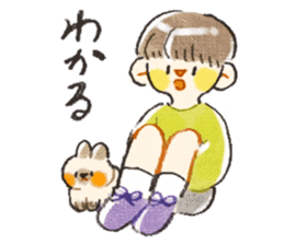 Rabbit and together sticker #11545545