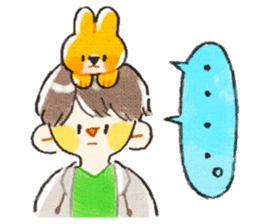 Rabbit and together sticker #11545552