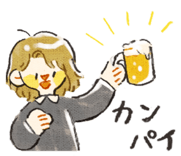 Rabbit and together sticker #11545564