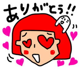 colorful girl and nani-chan sticker #11546168