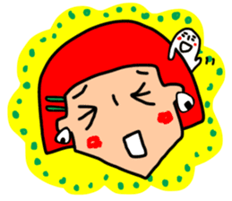colorful girl and nani-chan sticker #11546173