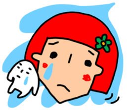 colorful girl and nani-chan sticker #11546176