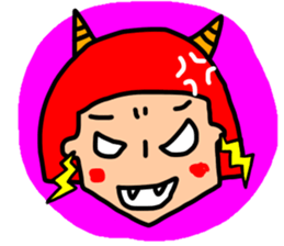 colorful girl and nani-chan sticker #11546180