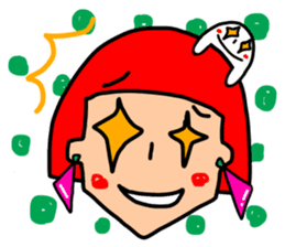 colorful girl and nani-chan sticker #11546184