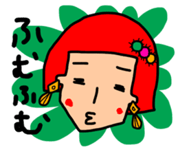 colorful girl and nani-chan sticker #11546186