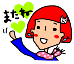 colorful girl and nani-chan sticker #11546194