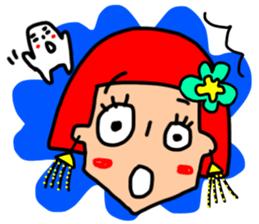 colorful girl and nani-chan sticker #11546196