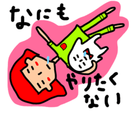 colorful girl and nani-chan sticker #11546200