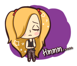 Positiv girl 'Sara' - English sticker #11546450