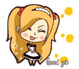 Positiv girl 'Sara' - English sticker #11546451