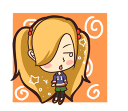 Positiv girl 'Sara' - English sticker #11546453