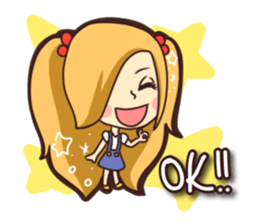 Positiv girl 'Sara' - English sticker #11546454
