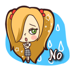 Positiv girl 'Sara' - English sticker #11546455