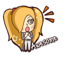 Positiv girl 'Sara' - English sticker #11546456