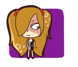 Positiv girl 'Sara' - English sticker #11546457