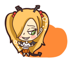 Positiv girl 'Sara' - English sticker #11546458