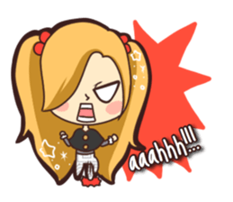 Positiv girl 'Sara' - English sticker #11546463